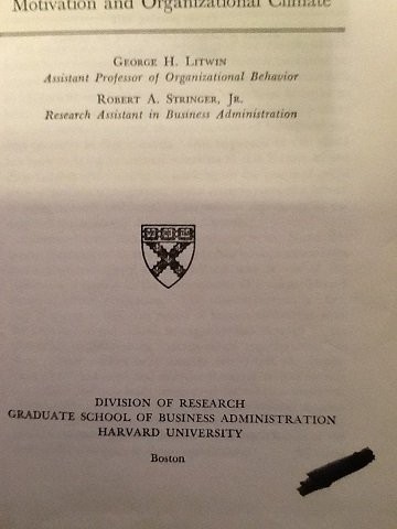 Cover for Motivation and organizational climate