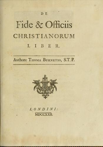 Cover for De fide & officiis Christianorum liber