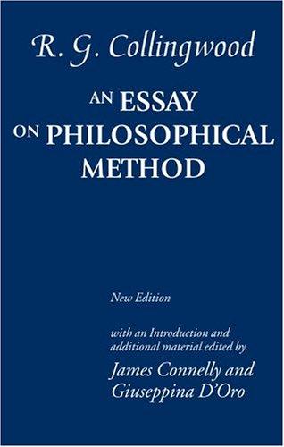 Cover for An essay on philosophical method