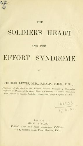 Cover for The soldier's heart and the effort syndrome.