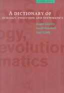 Cover for A dictionary of ecology, evolution, and systematics