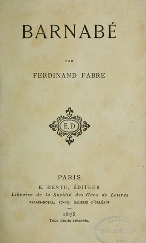 Cover for Barnabé