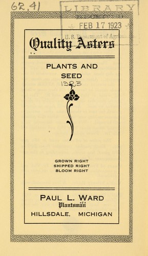 Cover for Quality asters
