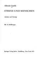 Cover for Sterne und Menschen.