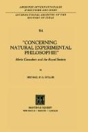 Cover for "Concerning natural experimental philosophie"