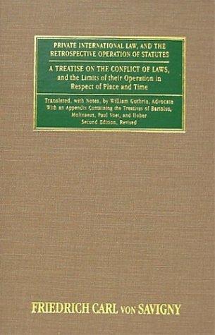 Cover for Private international law and the retrospective operation of statutes