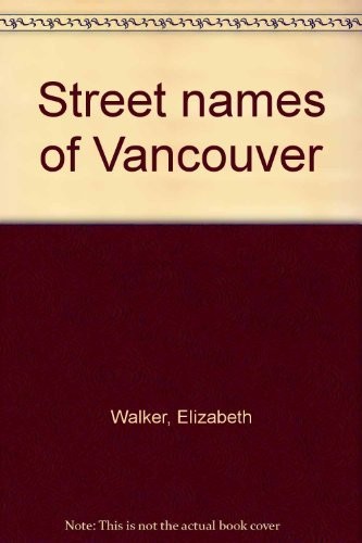 Cover for Street names of Vancouver