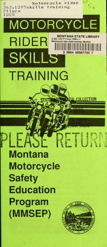 Cover for Motorcycle rider skills training