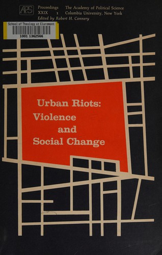 Cover for Urban riots: violence and social change.