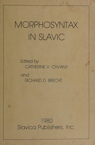 Cover for Morphosyntax in Slavic