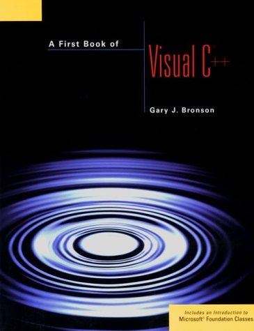 Cover for A First Book of Visual C++ (West Computer Science)