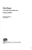 Cover for First poems