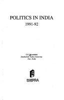 Cover for Politics in India, 1991-92