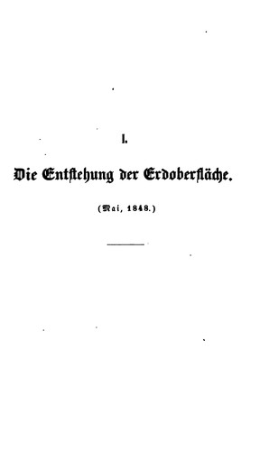 Cover for Geologische Bilder zur Geschichte der Erde und ihrer Bewohner