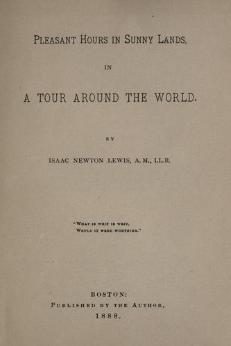 Cover for Pleasant hours in sunny lands in a tour around the world