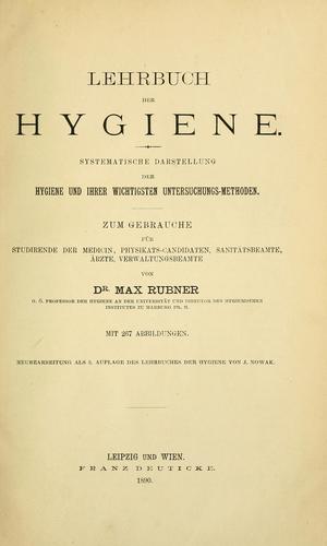 Cover for Lehrbuch der Hygiene