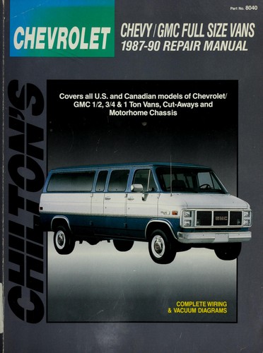 Cover for Chevy/GMC full size vans, 1987-90