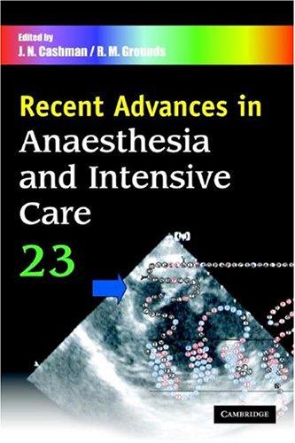 Cover for Recent Advances in Anaesthesia and Intensive Care (Recent Advances)