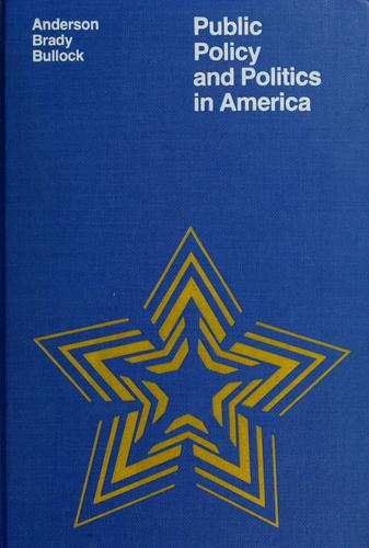 Cover for Public policy and politics in America