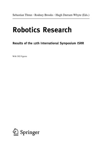 Cover for Robotics research