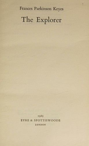 Cover for THE EXPLORER