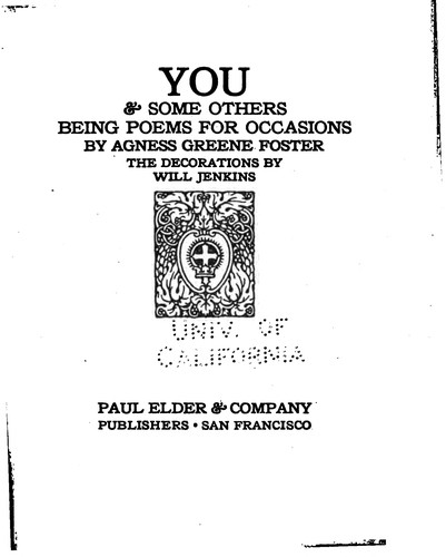 Cover for You & Some Others: Being Poems for Occasions