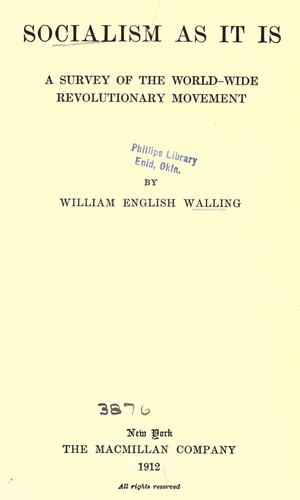 Cover for Socialism as it is