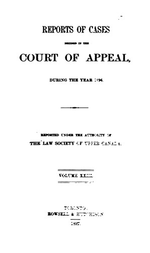 Cover for Reports of Cases Decided in the Court of Appeal [1876-1900].
