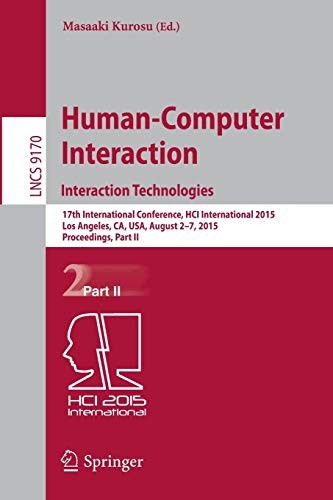 Cover for Human-Computer Interaction : Interaction Technologies