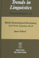 Cover for Hittite Etymological Dictionary