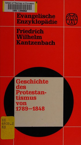 Cover for Geschichte des Protestantismus von 1789-1848