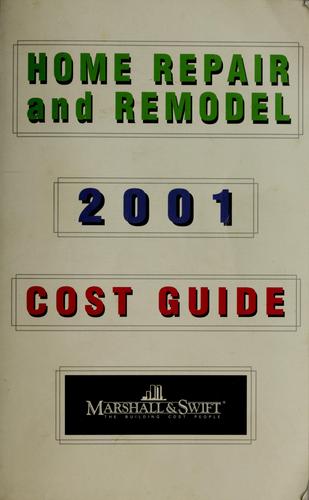 Cover for Home repair & remodel cost guide 2001