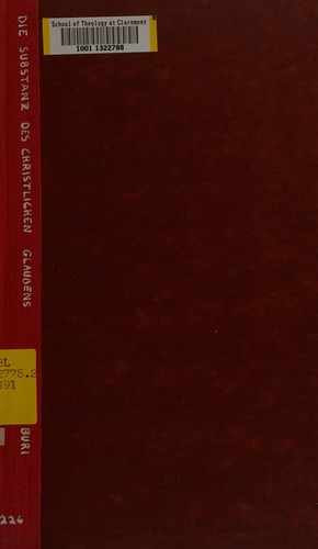 Cover for Die Substanz des christlichen Glanbensihr Verlust und ihre Neugewinnung