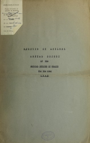 Cover for [Report 1940]