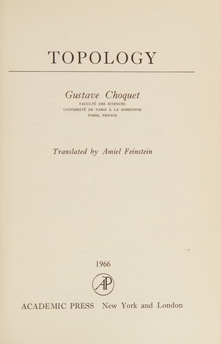 Cover for Topology.