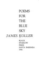 Cover for Poems for the blue sky