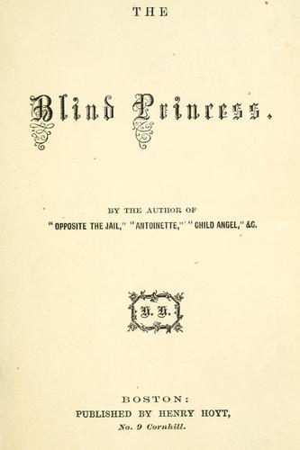 Cover for blind princess.