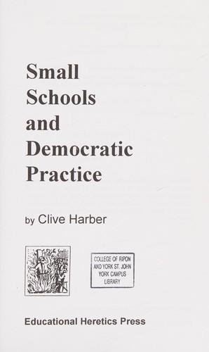 Cover for Small schools and democratic practice