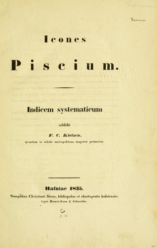 Cover for Icones piscium.