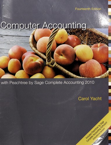 Cover for Computer accounting with Peachtree by Sage complete accounting 2010