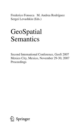 Cover for GeoSpatial semantics