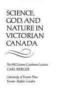 Cover for Science, God, and nature in Victorian Canada