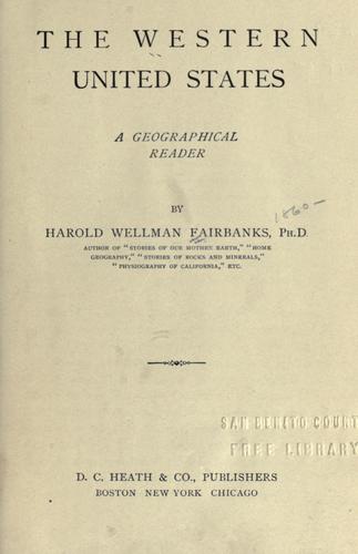 Cover for The western United States