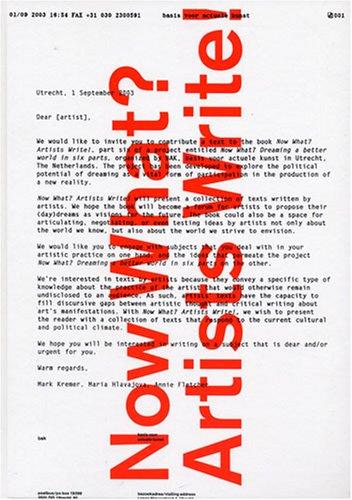 Cover for Now What? Artists Write!