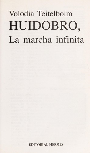 Cover for Huidobro