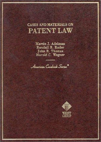 Cover for Cases and materials on patent law