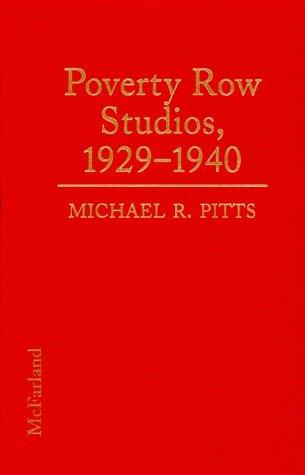 Cover for Poverty row studios, 1929-1940