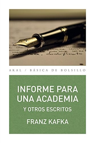 Cover for Informe para una academia y otros escritos