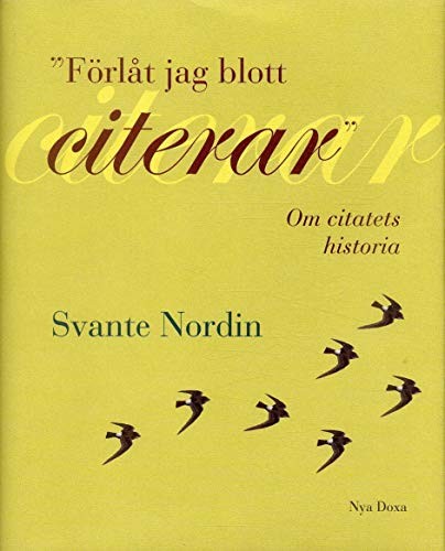 Cover for "Frlt jag blott citerar"