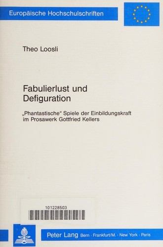 Cover for Fabulierlust und Defiguration
